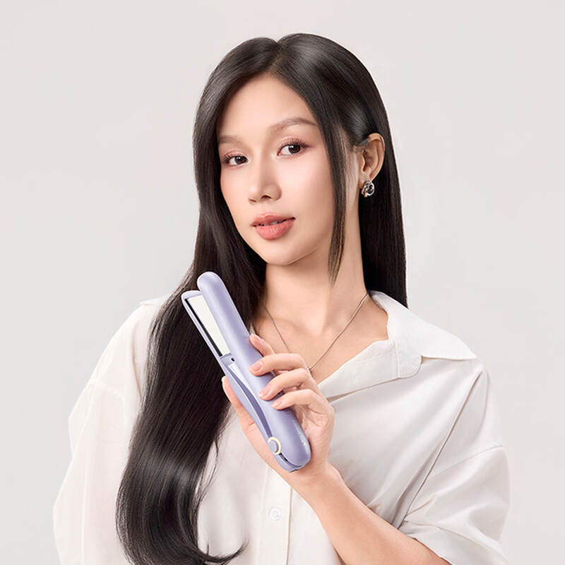 LocknLock Cordless Hair Straightener ENA224PUP – Purple, Ceramic-coated plates, Compact design, 2 temperature settings, , large image number null